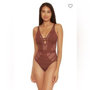 BECCA Show & Tell Plunge One Piece Swimsuit